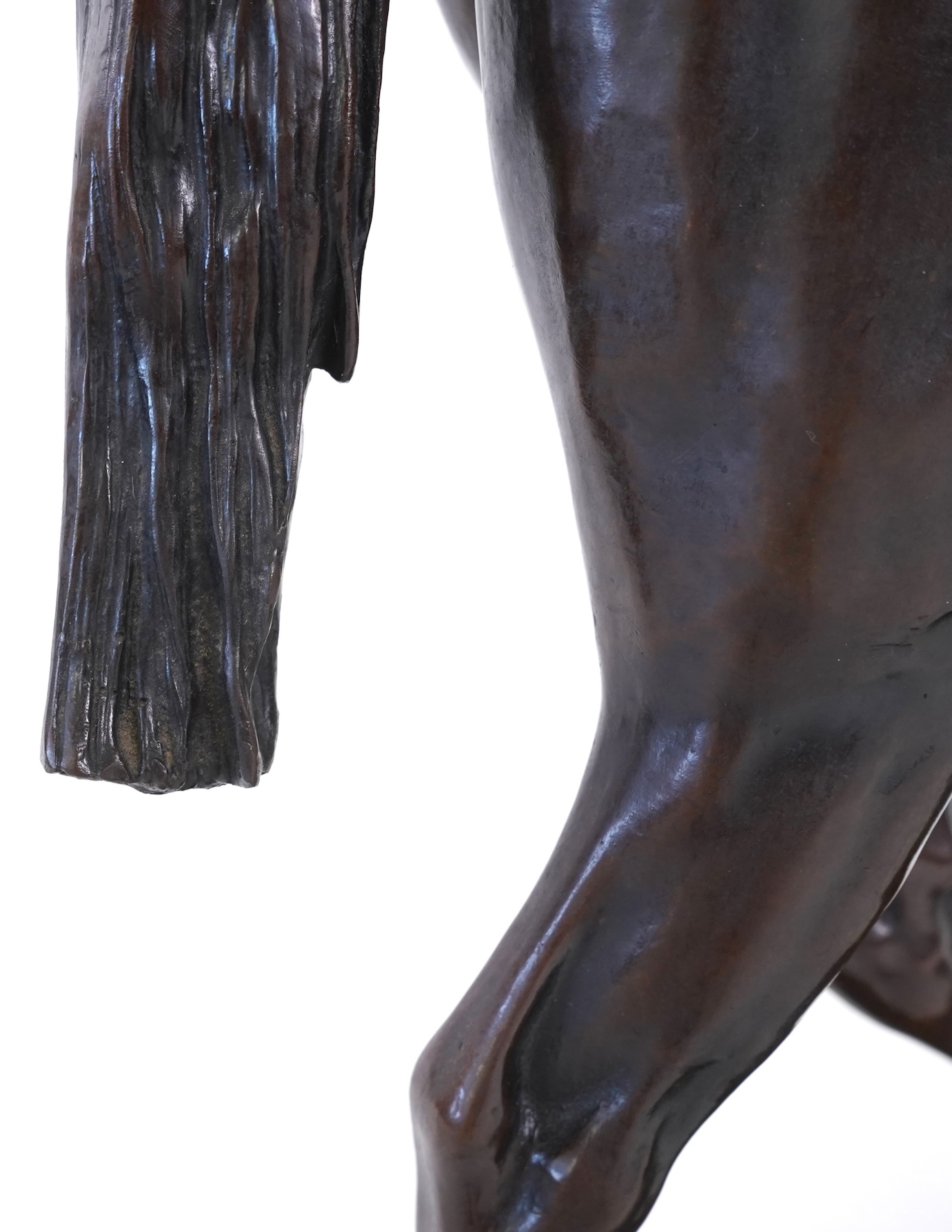 A large bronze equestrian group of a racehorse and jockey, late cast after Isidore Jules Bonheur